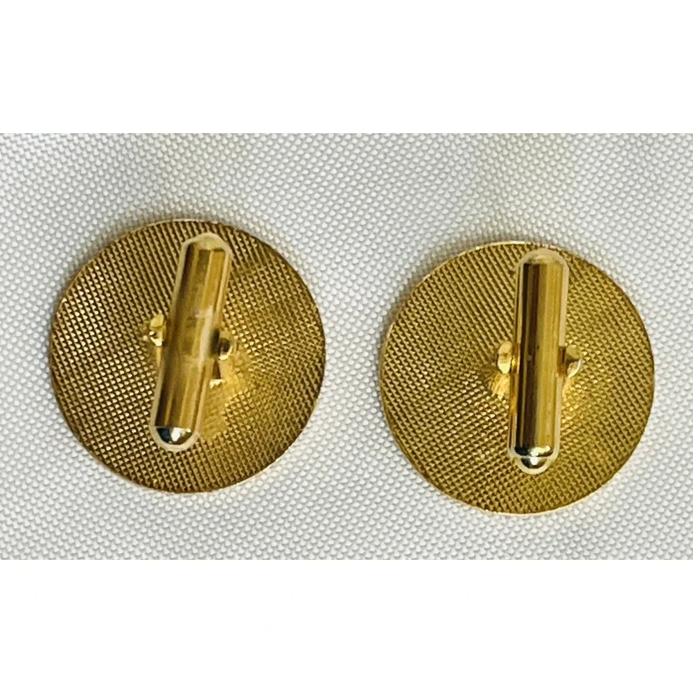 Panasonic Millrose Games Cufflinks Track and Field Sports Gold Tone